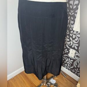 Black Chanel silk skirt